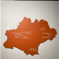Carte Occitanie, atelier, art, fabriqué main
