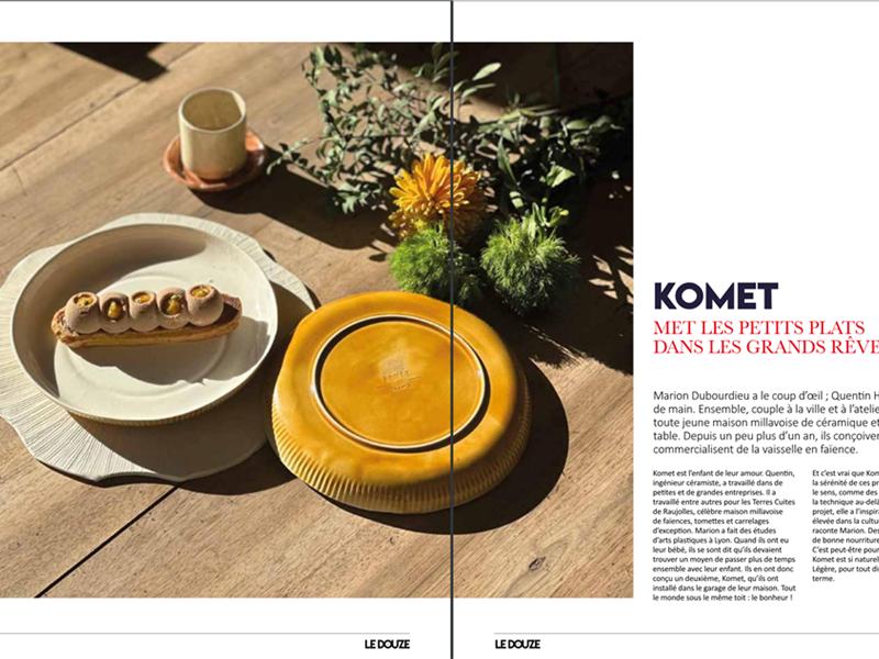 Magazine DOUZE, art de la table, millau, Occitanie