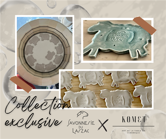 Savon artisanal - Millau - Aveyron - Collaboration céramique